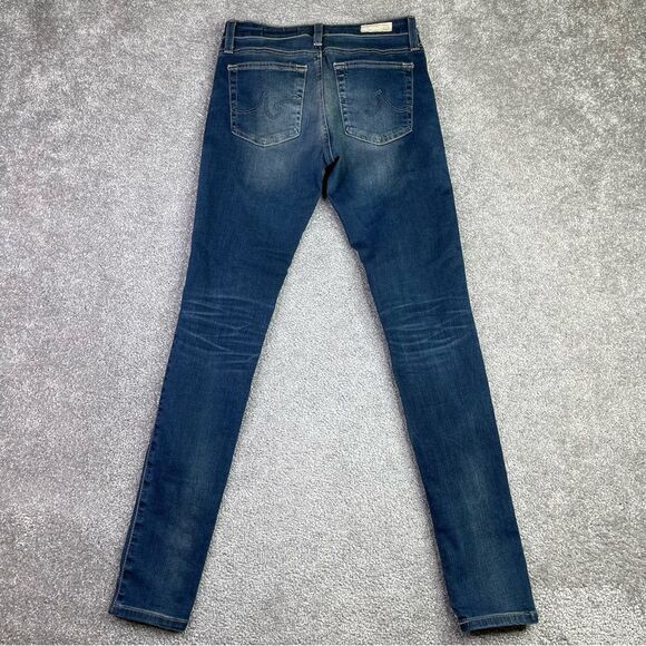 Ag Adriano Goldschmied Farrah Jeans Women’s 26 Blue Skinny High Rise Dark Denim - Picture 3 of 14